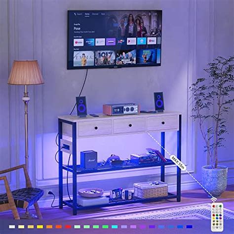 Console Table for Entryway with Power Strip, | Ubuy India