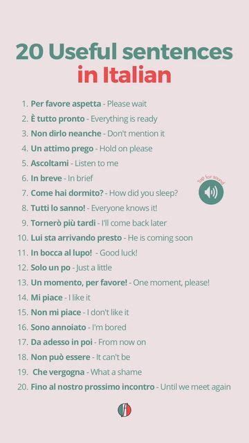 Common Italian Phrases 的图像结果