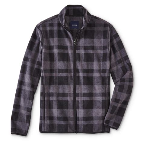 Basic Editions Men's Fleece Jacket - Plaid