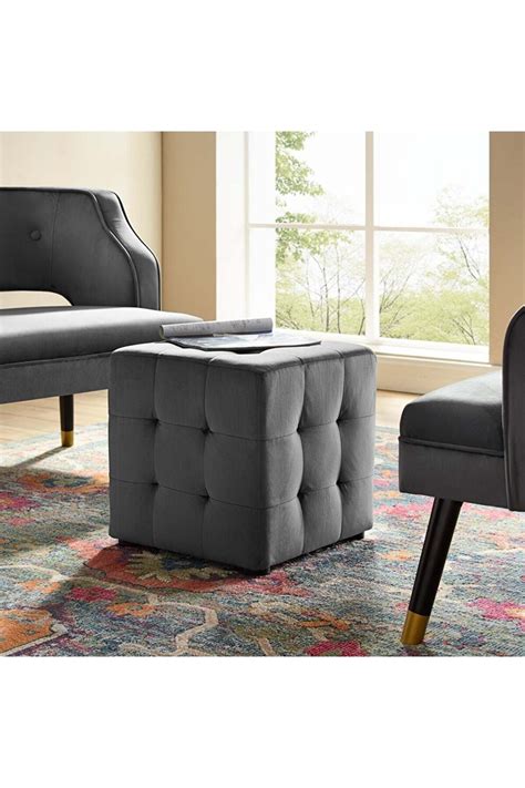 DeccoStil Gri Kare Puf Dikişli En*boy 45*45 Cm Fiyatı, Yorumları - Trendyol