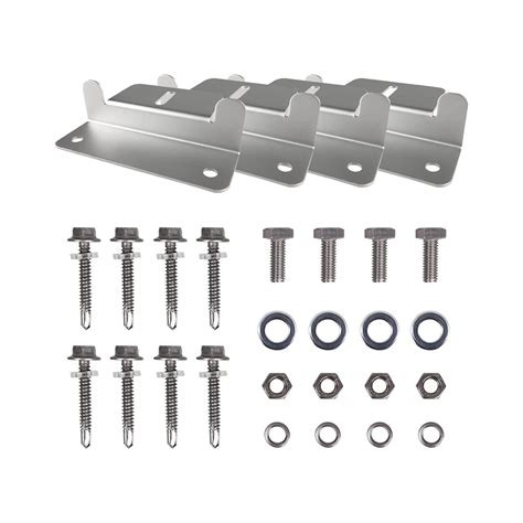 HQST Solar Panel Mounting Z Brackets with Nuts and Bolts - 4 Sets of RV ...