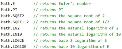 Image result for JavaScript Math Object Cheat Sheet