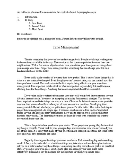 Image result for 5 Paragraph Essay Example
