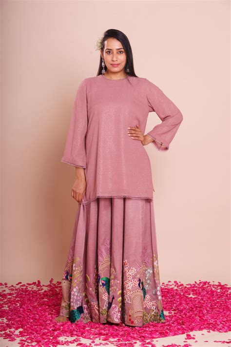 Reva Pink Kurta Sharara Set – BRIJ | Mehak Apparel