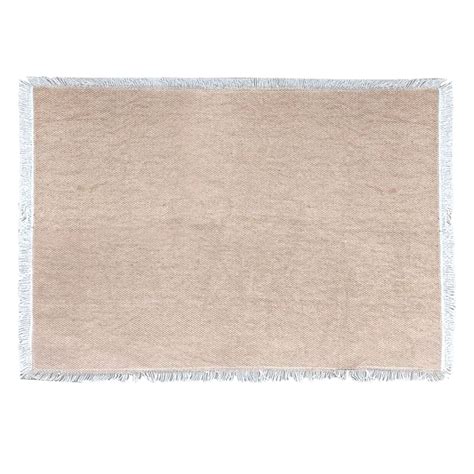 Tracey Boyd Natural Pink Fringe Placemat