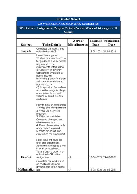 Httpscdndatacorp 9.myclassboard - JS Global School G5 WEEKEND HOMEWORK ...
