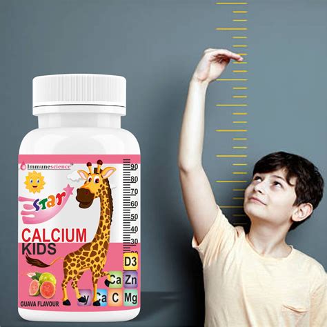 Immunescience Calcium For Kids With Vitamin D3 -120 Chewable Tablets