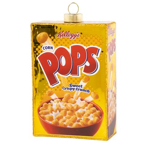 Corn Pops Cereal Box Glass Ornament 5in. - Country Marketplace