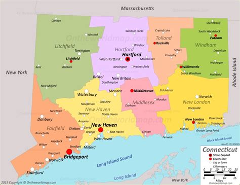 Image result for Connecticut State Map
