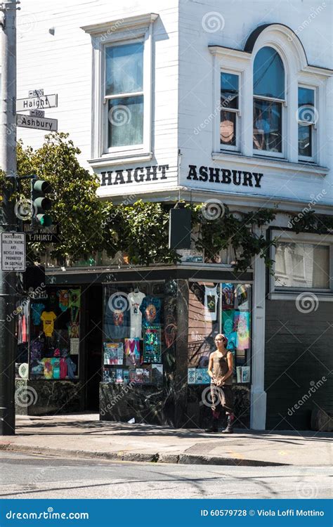 San Francisco Haight Ashbury Street Sign Editorial Stock Photo - Image ...