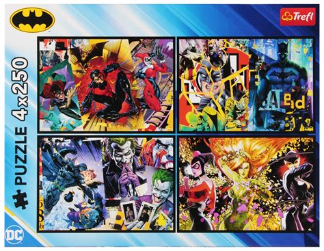 Batman w akcji 4x250 elementów, Puzzle - cena i opinie - OleOle!