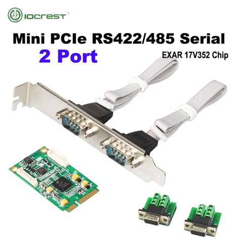 Carte PCIe 2 Ports RS422/RS485 - Chipset Exar XR17V352 - 4 Ports Série - Pour PC Industriel Ou Serveur