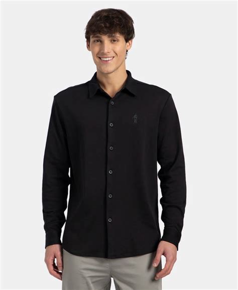 Buy Super Combed Cotton Rich Full Sleeve Knit Shirt - Black IM33 ...