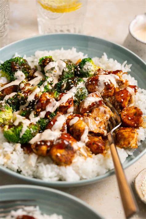 Sticky Chicken Rice Bowls - Erin Lives Whole