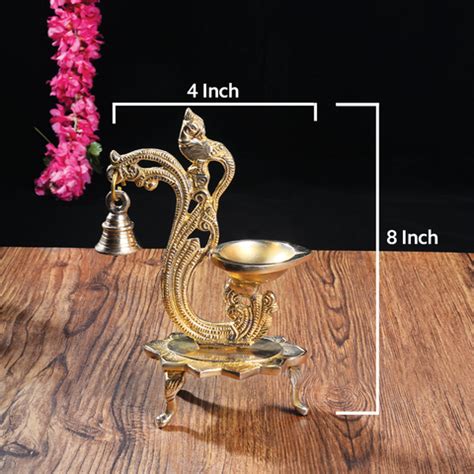Brass Peacock Diya Hanging with Table – Pooja Sarathi
