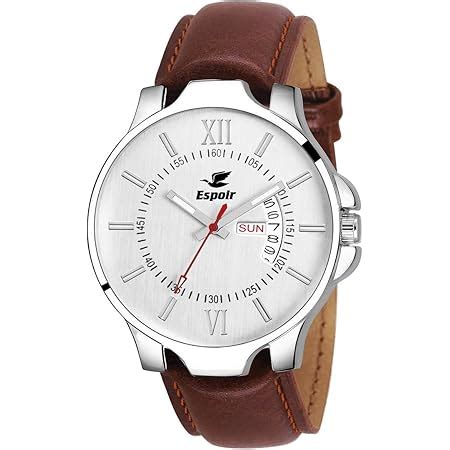 Buy TIMEWEAR Analog White Roman Dial Brown Strap Watch for Men at Amazon.in