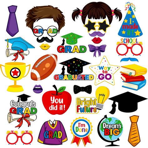 Buy Kindergarten Graduation Photo Booth Props 2023 - Pack of 30 ...