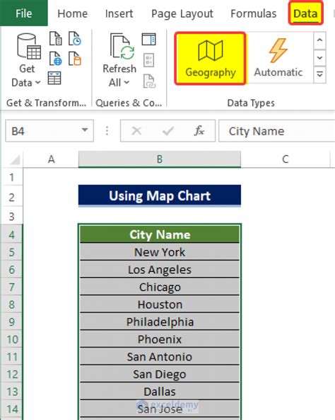 Image result for Map Chart with Cities Names Excel