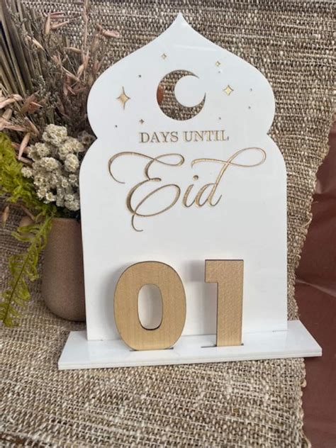Days Until Eid Sign, Eid Decor, Ramadan Decor, Eid Countdown Sign, Ramadan Calendar, Ramadan ...