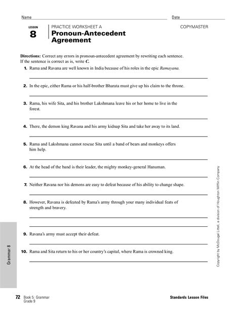 Example Of Pronoun Antecedent Agreement at Rebecca Santana blog