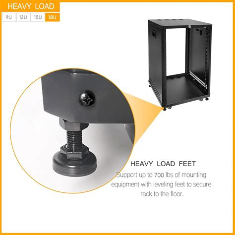 Buy RIVECO POMU 18U Stereo & Server Rack with Caster Wheels, Rolling ...