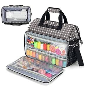 Teamoy Sewing Machine Tote with Top Wide Opening, Universal Carrying ...
