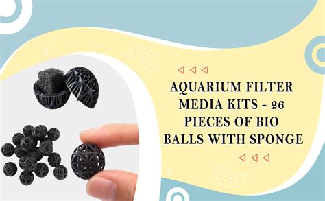 PREMIER PLANTS™ Aquarium Filter Media Kits - 26 Pieces of Bio Balls ...