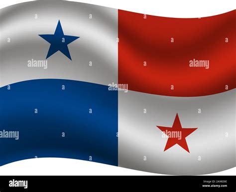Beautiful national flag of Republic of Panama. original colors and ...