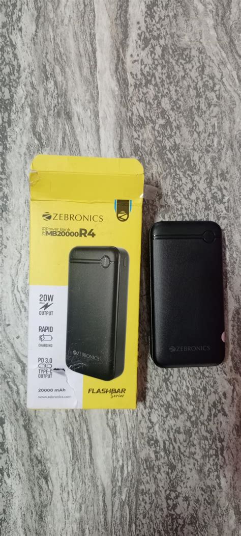 ZEBRONICS MB20000R4 Power Bank, 20000 mAh, Rapid Charge, 20W Output ...