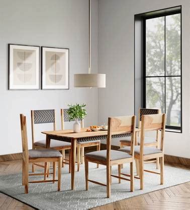 Godrej Interio Cesar Solid Wood 6 Seater Dining Table Price in India ...
