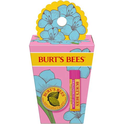Burt's Bees Spring Gift Set, Dragonfruit Lemon Lip Balm & Lemon Butter ...