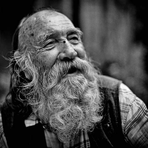 Old Man Beard Black And White