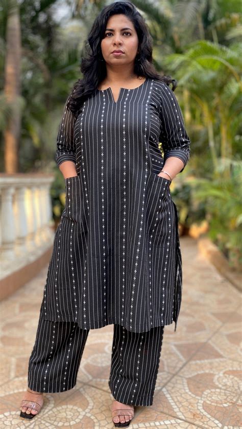 ALIA - CO-ORD SET - Black dobby weave cotton – BANJARA FUNK