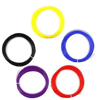 WOL 3D (5 in 1) 5M PLA 3D Printing Pen Filament Pack - 5 Colors, 5pcs ...