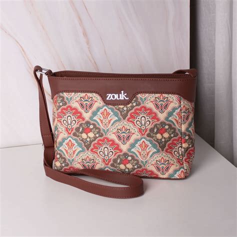 Royal Indian Peacock Motif Harmony Sling Bag