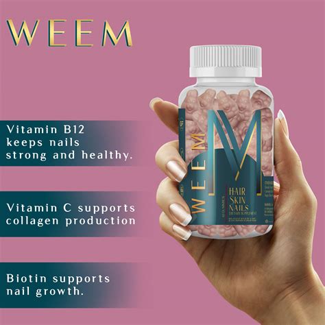 Snapklik.com : WEEM Hair Skin And Nails Gummies - Supports Healthy Hair ...