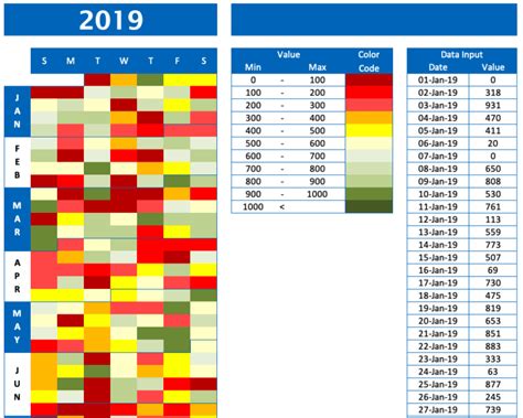 Calendar Chart Excel 的图像结果