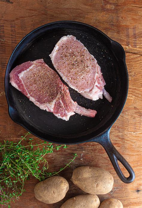 French Cut Bone-in Pork Chops with Garlic Herb Butter