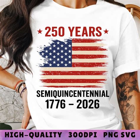 America 250th Anniversary SVG PNG – Retro USA Flag Design, Independence Day Sublimation, 4th of ...
