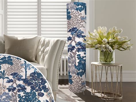 Oriental Trees Blue Floor Lamp, Modern Botanical Light - Light Owl