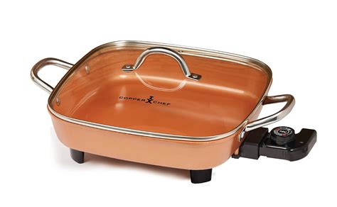 red copper electric skillet
