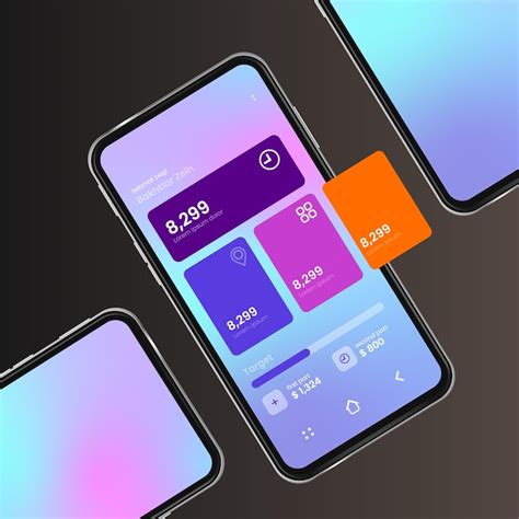 Home screen mockup app Vectors - Download Free High-Quality Vectors ...