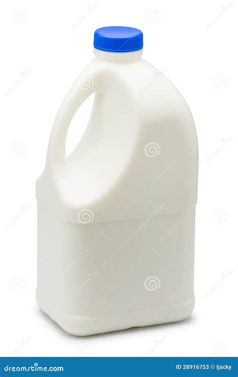 Galón De Leche En El Fondo Blanco Imagen de archivo - Imagen de camino ...