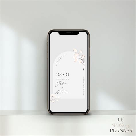 Buy Light Grey Digital Save the Date, Email Save the Date, Editable ...