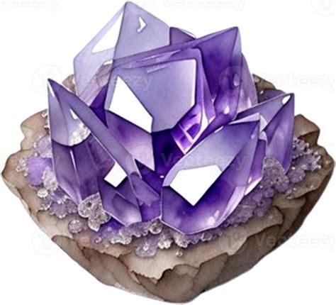 AI generated Mineral Amethyst purple color 41951553 PNG
