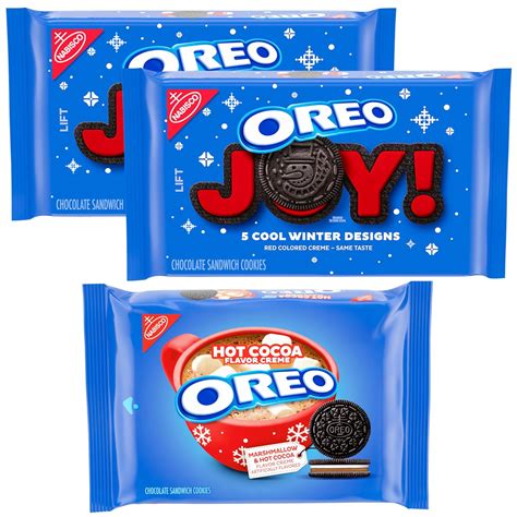 Amazon.com: OREO Holiday Cookie Variety Pack, Red Creme & Hot Cocoa ...