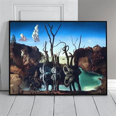 Swans Reflecting Elephants Salvador Dalì Digital Download Printable ...