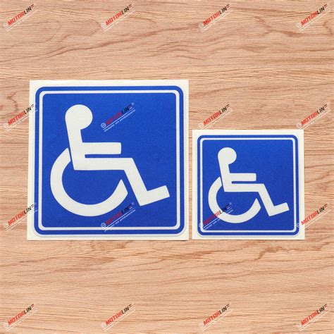Blue Wheelchair Handicap Symbol Wheelchair Disabled Car Decal Vinyl ...
