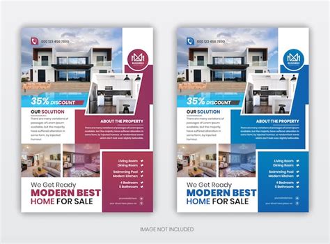Moderne Flyer-Designvorlage für Immobiliengeschäfte | Premium Vektor