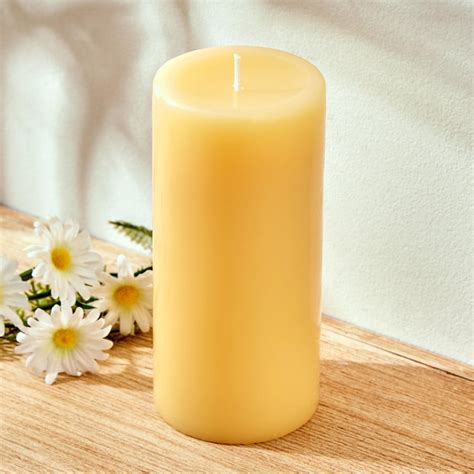 Buy Colour Refresh Lemon Grass Scented Pillar Candle from Home Centre ...